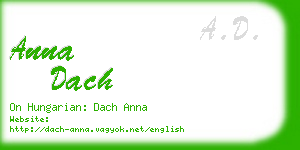 anna dach business card